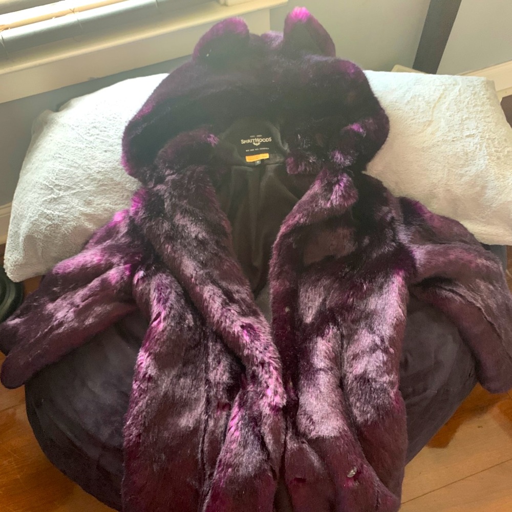 Midnight wolf spirit hood coat